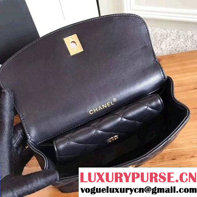 Chanel Small Quilting Lambskin Flap Bag Black 2017 (KN-7111139 )