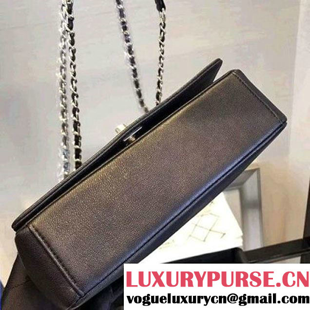 Chanel Black Mademoiselle Vintage Chevron Small Flap Bag A93083 F/W 2017 (KN-7111137 )