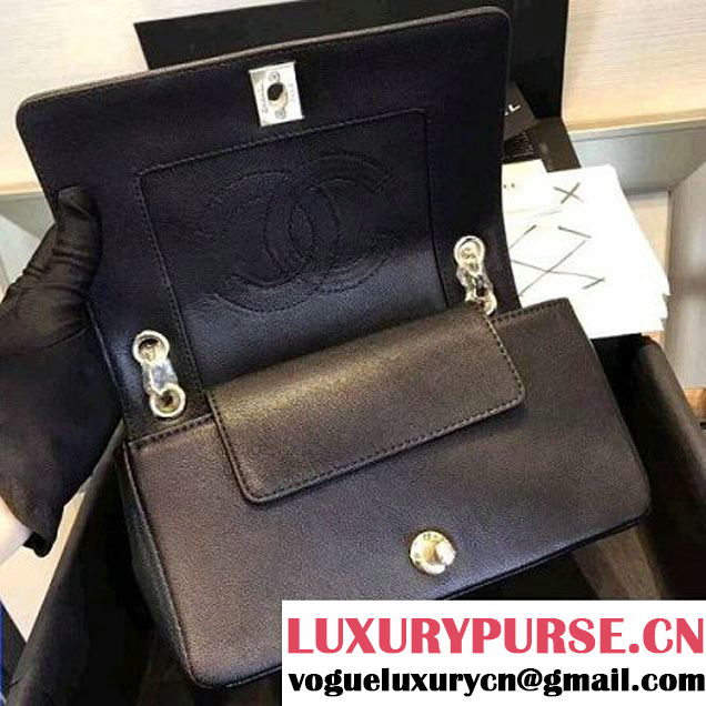 Chanel Black Mademoiselle Vintage Chevron Small Flap Bag A93083 F/W 2017 (KN-7111137 )