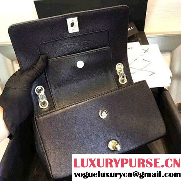 Chanel Black Mademoiselle Vintage Chevron Small Flap Bag A93083 F/W 2017 (KN-7111137 )