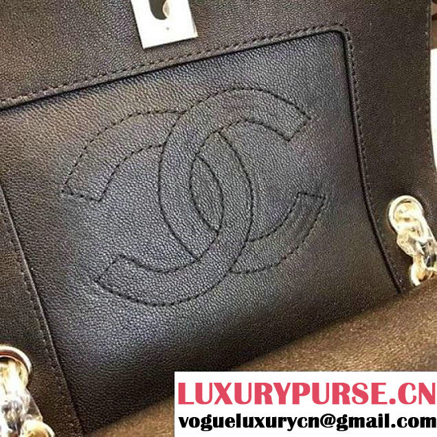 Chanel Black Mademoiselle Vintage Chevron Small Flap Bag A93083 F/W 2017 (KN-7111137 )