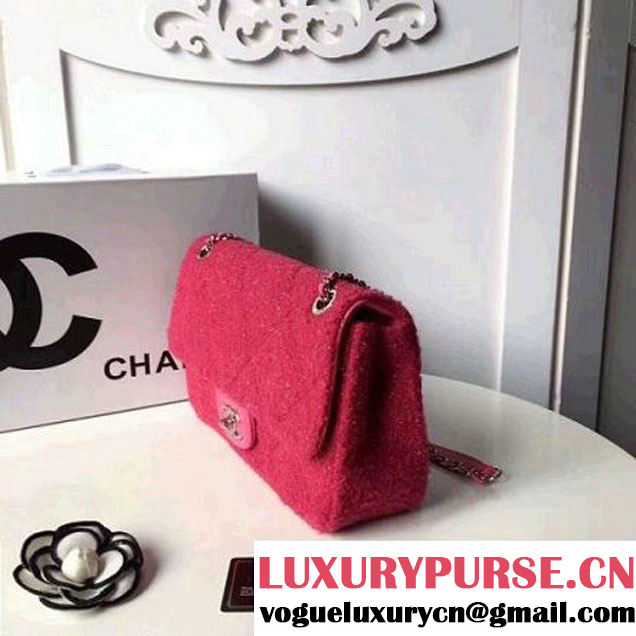 Chanel Knit Pluto Glitter Medium Flap Bag A91984 Rosy F/W 2017 (ZMD-7111127 )