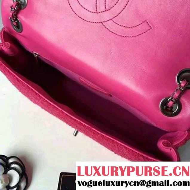 Chanel Knit Pluto Glitter Medium Flap Bag A91984 Rosy F/W 2017 (ZMD-7111127 )
