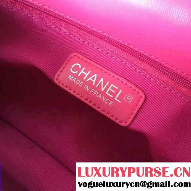 Chanel Knit Pluto Glitter Medium Flap Bag A91984 Rosy F/W 2017 (ZMD-7111127 )