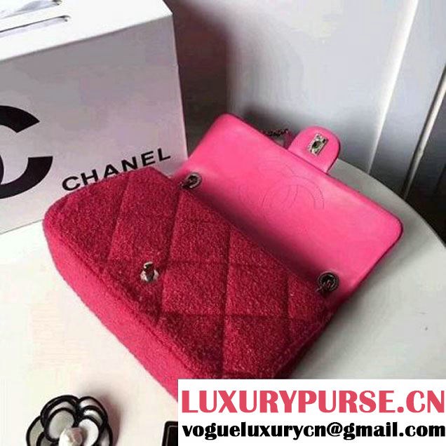 Chanel Knit Pluto Glitter Medium Flap Bag A91984 Rosy F/W 2017 (ZMD-7111127 )