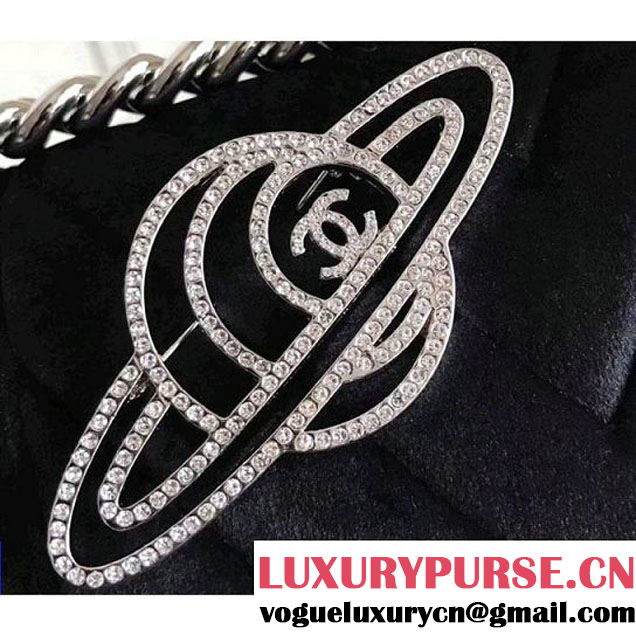 Chanel Velvet Small Boy Chanel Flap Bag With Strass Planet Black 2017 (KN-7121104 )