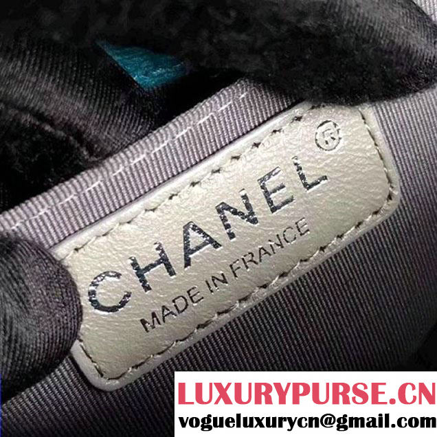 Chanel Velvet Small Boy Chanel Flap Bag With Strass Planet Blue 2017 (KN-7121103 )