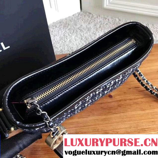 Chanel Tweed/Calfskin Gabrielle Small Hobo Bag A93824 Black/White 2017 (KN-7121108 )