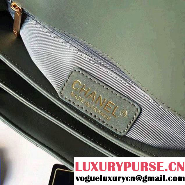 Chanel Rosewood Lambskin Medium Flap Bag A57028 Green 2018 (2A058-7121128 )