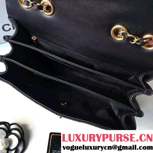 Chanel Rosewood Lambskin Medium Flap Bag A57028 Black 2018 (XXY-7121126 )