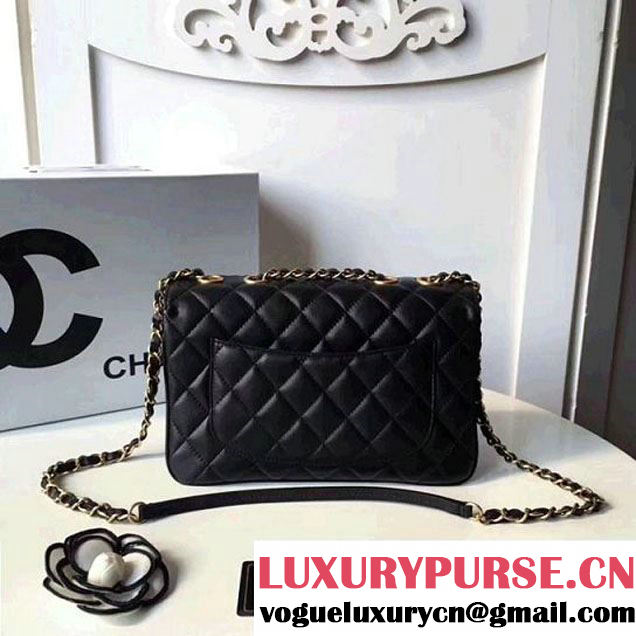 Chanel Rosewood Lambskin Medium Flap Bag A57028 Black 2018 (XXY-7121126 )