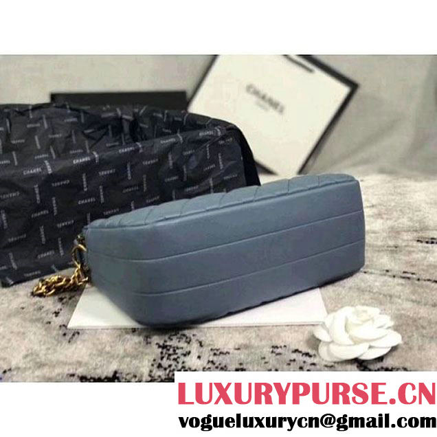 Chanel Lambskin Medium Double Camera Case Bag Light Blue 2017 (KS-7121602 )