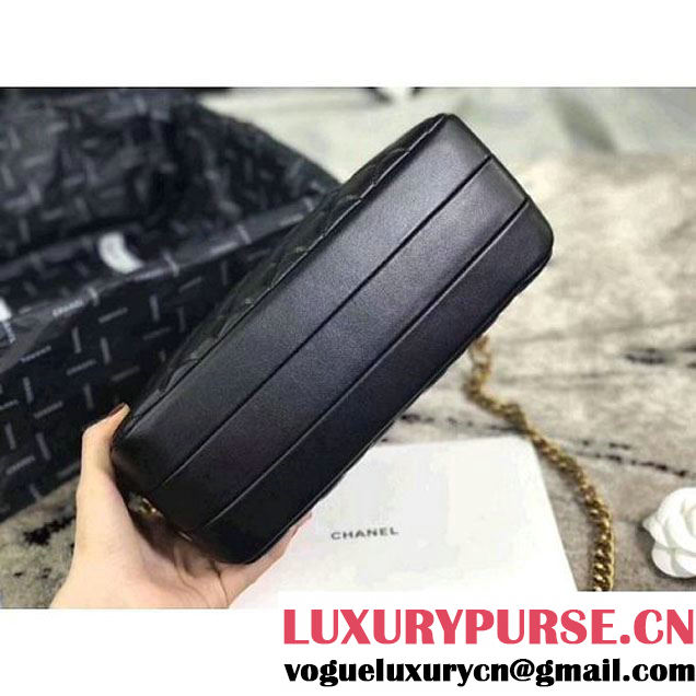 Chanel Lambskin Medium Double Camera Case Bag Black 2017 (KS-7121601 )
