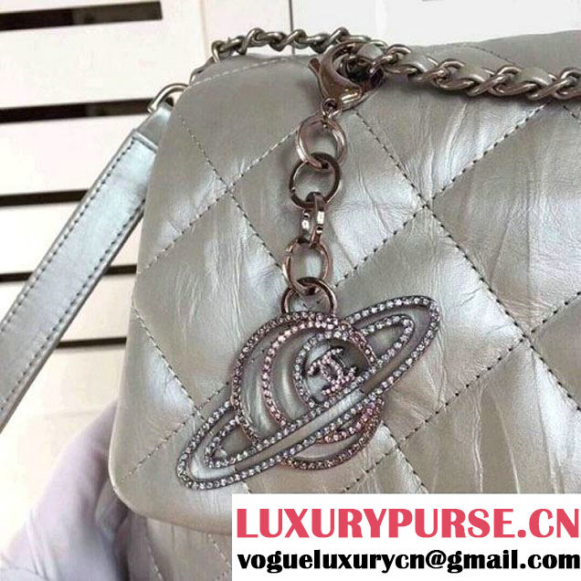 Chanel Iridescent Calfskin Backpack Bag Silver F/W 2017 (ZMD-7122112 )