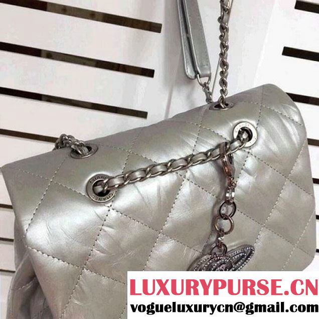Chanel Iridescent Calfskin Backpack Bag Silver F/W 2017 (ZMD-7122112 )