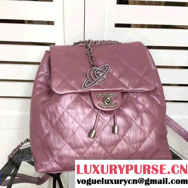 Chanel Iridescent Calfskin Backpack Bag Pink F/W 2017 (ZMD-7122111 )