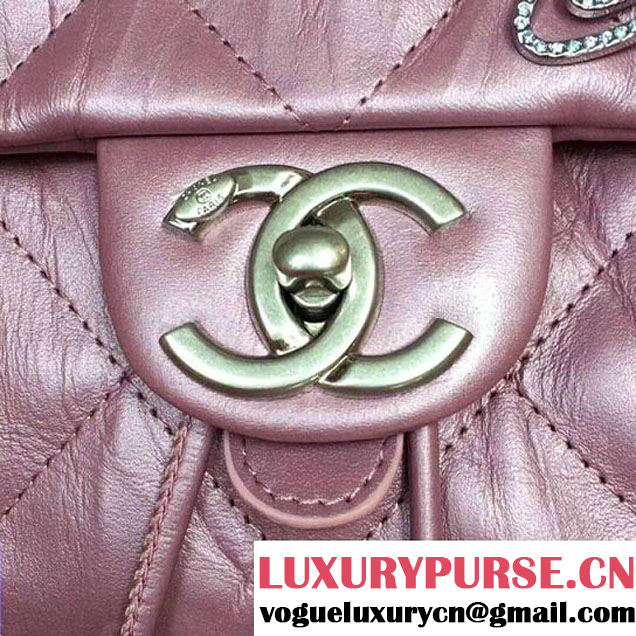 Chanel Iridescent Calfskin Backpack Bag Pink F/W 2017 (ZMD-7122111 )