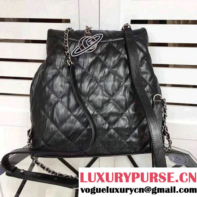 Chanel Iridescent Calfskin Backpack Bag Black F/W 2017 (ZMD-7122110 )