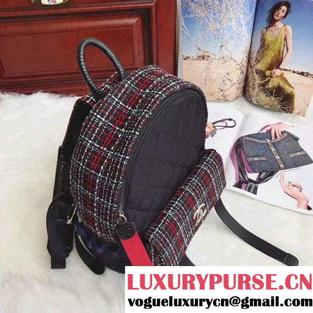 Chanel Tweed and Nylon Astronaut Essentials Small Backpack F/W 2017 (AV-7122103 )