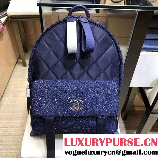 Chanel Glitter Tweed and Nylon Astronaut Essentials Backpack A91964 F/W 2017 (AV-7122102 )