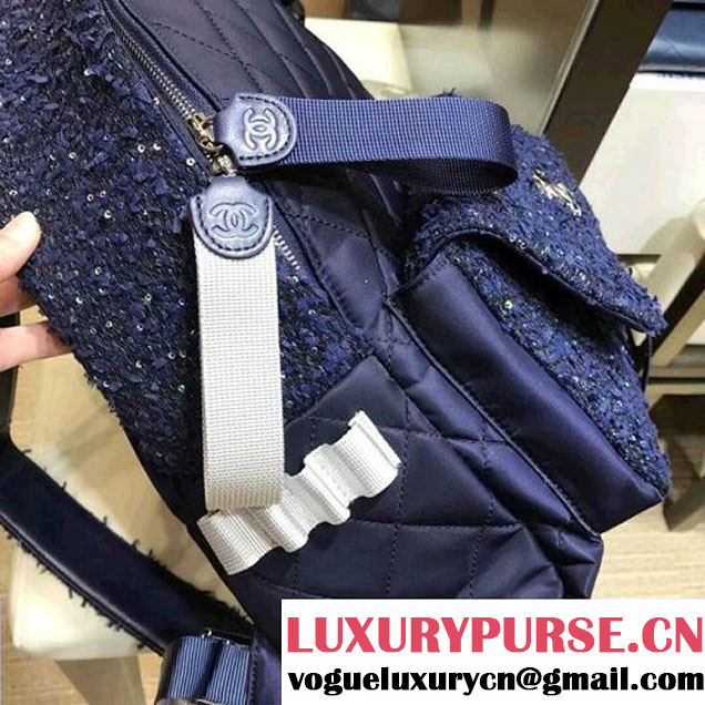 Chanel Glitter Tweed and Nylon Astronaut Essentials Backpack A91964 F/W 2017 (AV-7122102 )