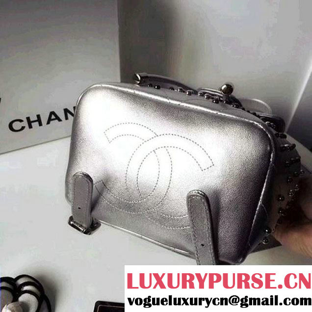 Chanel Lambskin Stud Wars Backpack Bag A91959 Silver 2017 (KS-7121618 )