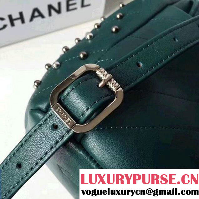 Chanel Lambskin Stud Wars Backpack Bag A91959 Green 2017 (KS-7121617 )