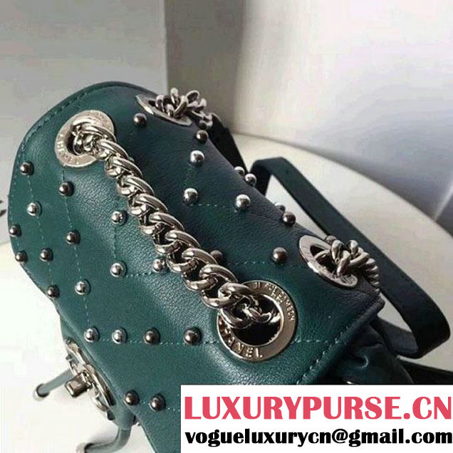 Chanel Lambskin Stud Wars Backpack Bag A91959 Green 2017 (KS-7121617 )