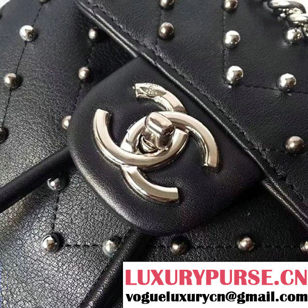 Chanel Lambskin Stud Wars Backpack Bag A91959 Black 2017 (KS-7121616 )