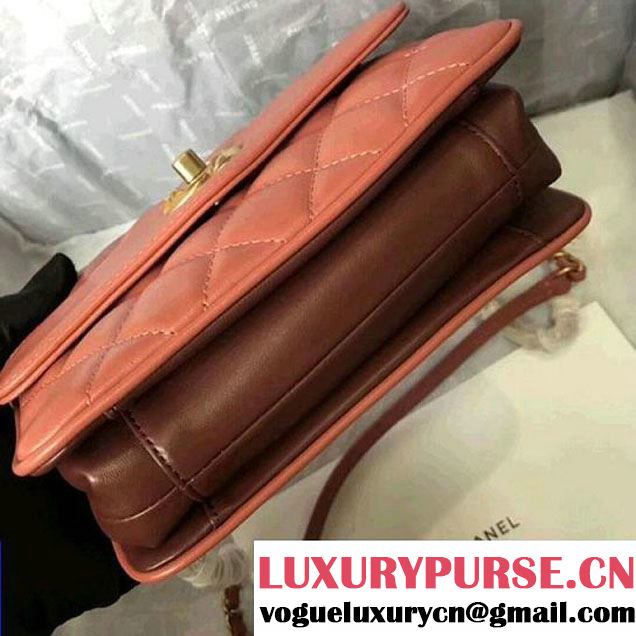 Chanel Rosewood Lambskin Medium Flap Bag A57027 Peach 2018  (MK-7122012 )
