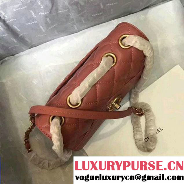 Chanel Rosewood Lambskin Medium Flap Bag A57027 Peach 2018  (MK-7122012 )