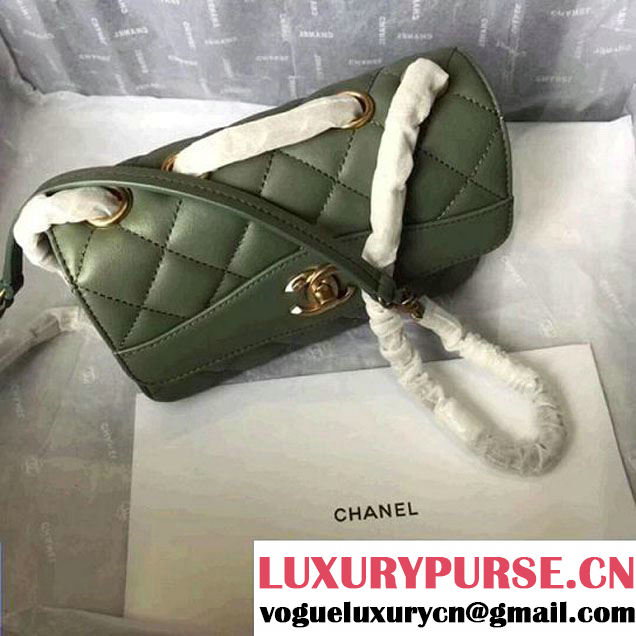 Chanel Rosewood Lambskin Medium Flap Bag A57027 Green 2018  (MK-7122011 )