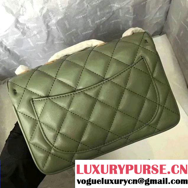 Chanel Rosewood Lambskin Medium Flap Bag A57027 Green 2018  (MK-7122011 )
