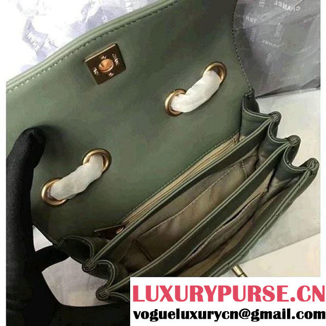 Chanel Rosewood Lambskin Medium Flap Bag A57027 Green 2018  (MK-7122011 )