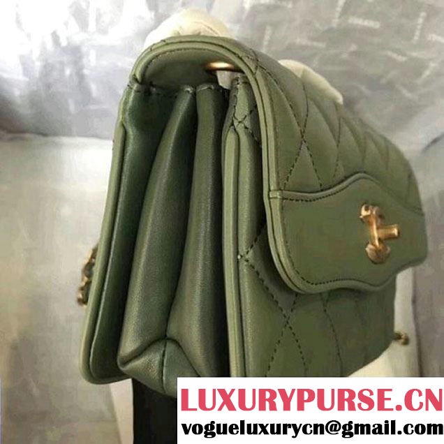 Chanel Rosewood Lambskin Medium Flap Bag A57027 Green 2018  (MK-7122011 )