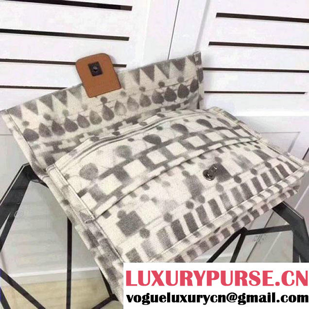 Chanel Iliad Printed Toile Clutch Bag A91749 2018 (2A043-7122118 )