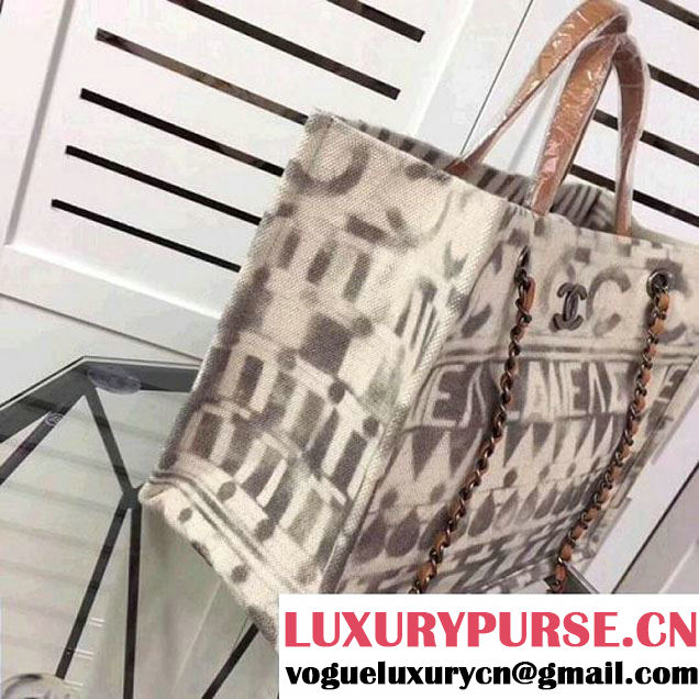 Chanel Iliad Printed Toile Small Shopping Bag A91746 2018 (2A043-712217 )