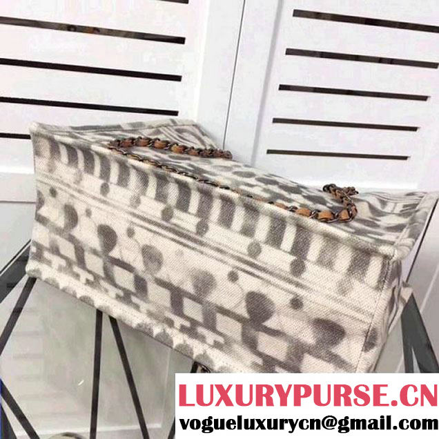 Chanel Iliad Printed Toile Small Shopping Bag A91746 2018 (2A043-712217 )