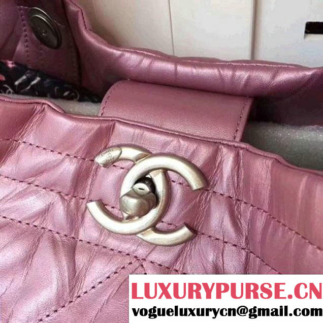 Chanel Iridescent Shopping Tote Bag Pink F/W 2017 (ZMD-7122114 )