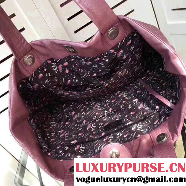 Chanel Iridescent Shopping Tote Bag Pink F/W 2017 (ZMD-7122114 )
