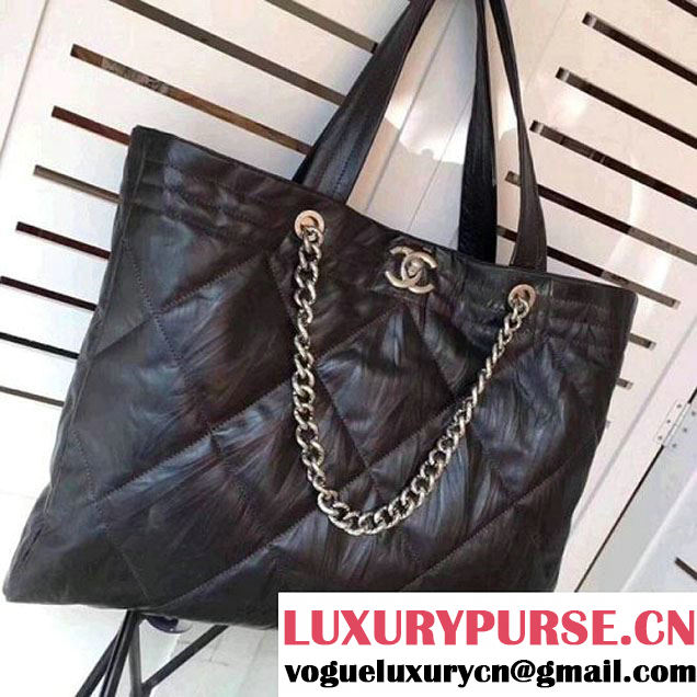 Chanel Iridescent Shopping Tote Bag Black F/W 2017 (ZMD-7122113 )