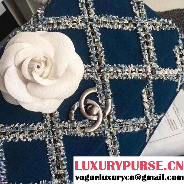 Chanel Tweed & Suede Coco Handle Small Bag Cyan 2018 (ZMD-8010203 )
