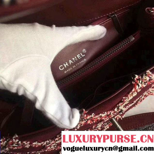 Chanel Tweed & Suede Coco Handle Small Bag Red 2018 (ZMD-8010202 )