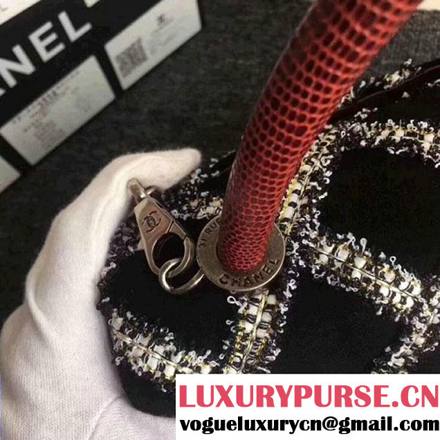 Chanel Tweed & Suede Coco Handle Small Bag Black 2018 (ZMD-8010201 )