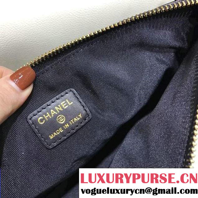 Chanel Lambskin Pouch With Charms A82545 Black 2018 (AV-8010233 )