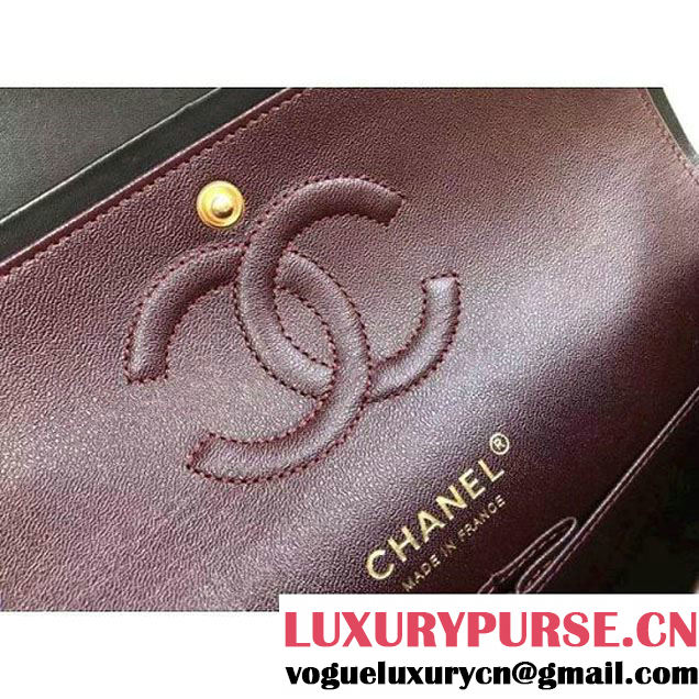 Chanel Tweed & Leather Chain Classic Flap Bag Black/White 2018 (1A111-8010221 )