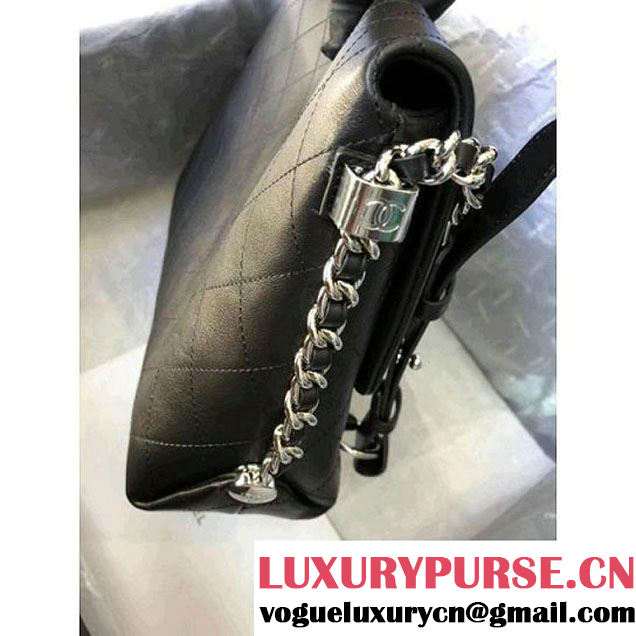 Chanel Black Calfskin Braided with Style Large Flap Bag A57117 2018 (MK-8010218 )