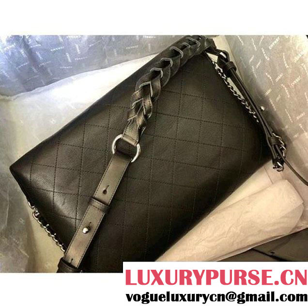 Chanel Black Calfskin Braided with Style Large Flap Bag A57117 2018 (MK-8010218 )