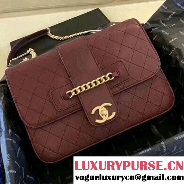 Chanel Sheepskin Flap Bag A57231 Burgundy 2018 (ZMD-8010214 )