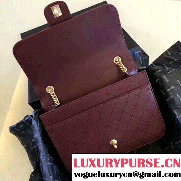 Chanel Sheepskin Flap Bag A57231 Burgundy 2018 (ZMD-8010214 )